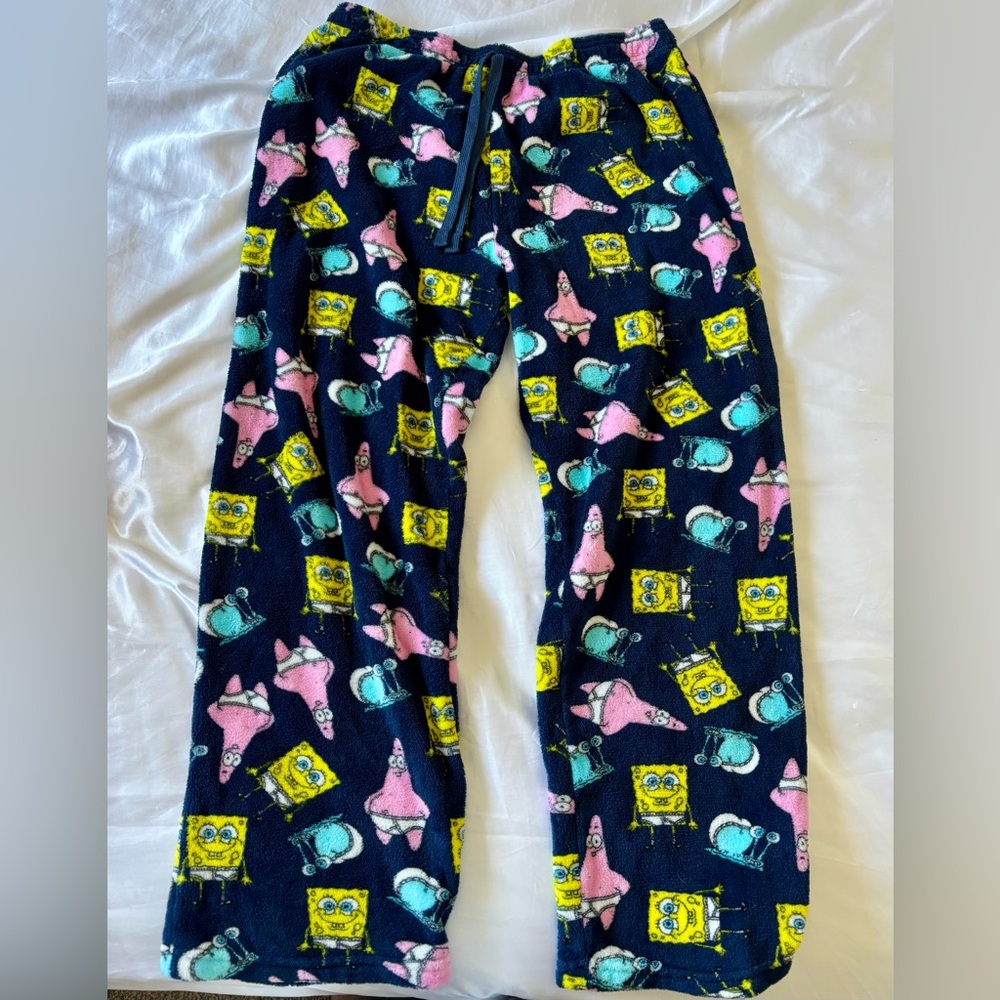 SpongeBob SquarePants Black and Yellow Pajama Bottoms